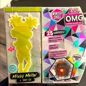 LOL Surprise Winter Chill Missy Meow & Baby Cat Set